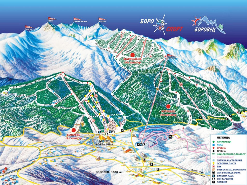 borovec ski staza mapa